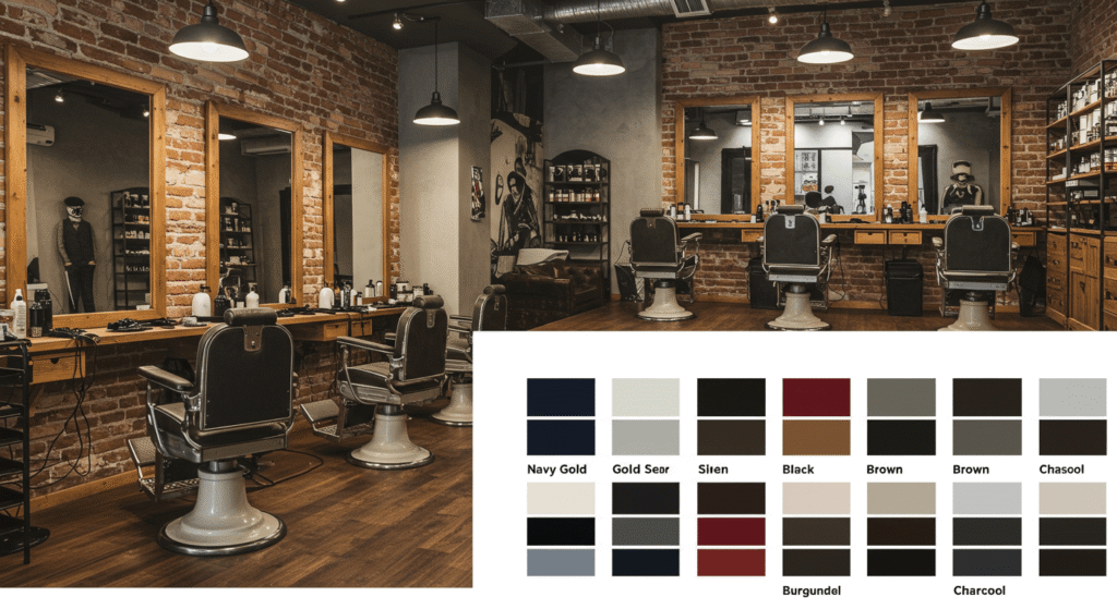 paleta de cores para barbearia