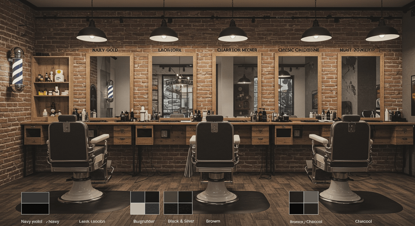 paleta de cores para barbearia