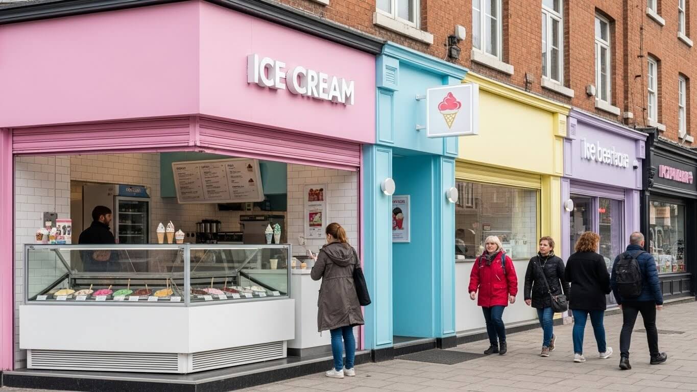 cores para fachada de sorveteria
