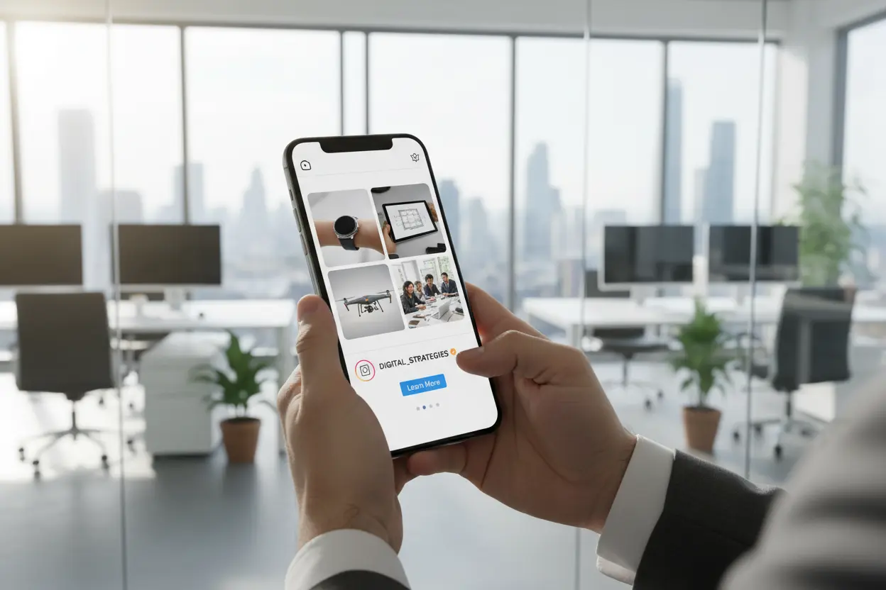 smartphone carrossel instagram estrategia Agência de Marketing Digital Review Comunicação https://reviewcomunicacao.com.br/wp-content/uploads/2024/12/Img-Review-Redes-sociais-1000x1000px.png