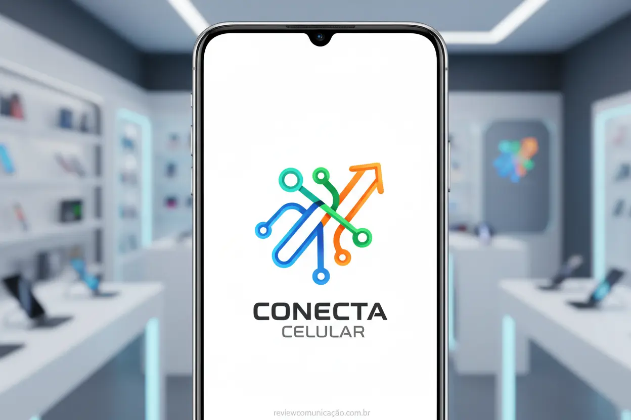 Logotipo moderno para loja de celular.
